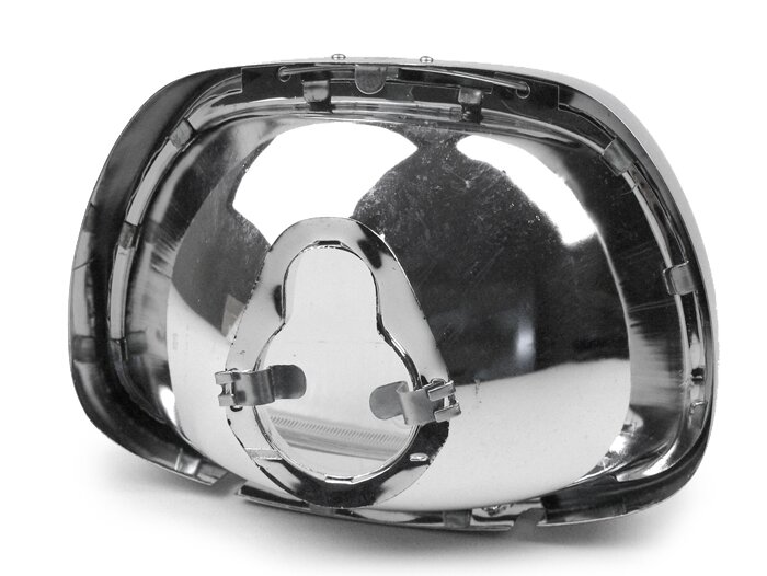 Headlight -SIEM trapezoid- Vespa Sprint150 (VLB1T), GL150 (VLA1T), GT125 (VNL2T), GTR125 (VNL2T), SS180 (VSC1T) - glass, incl. headlight rim, without headlamp plug