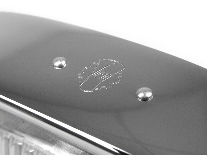 Headlight -SIEM trapezoid- Vespa Sprint150 (VLB1T), GL150 (VLA1T), GT125 (VNL2T), GTR125 (VNL2T), SS180 (VSC1T) - glass, incl. headlight rim, without headlamp plug