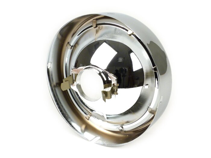 Faro delantero -SIEM Ø=130/150mm (cristal/exterior)- Vespa Rally180 (VSD1T), Rally200 (VSE1T), Sprint Veloce (VLB1T) - cristal, incl. anillo embellecedor
