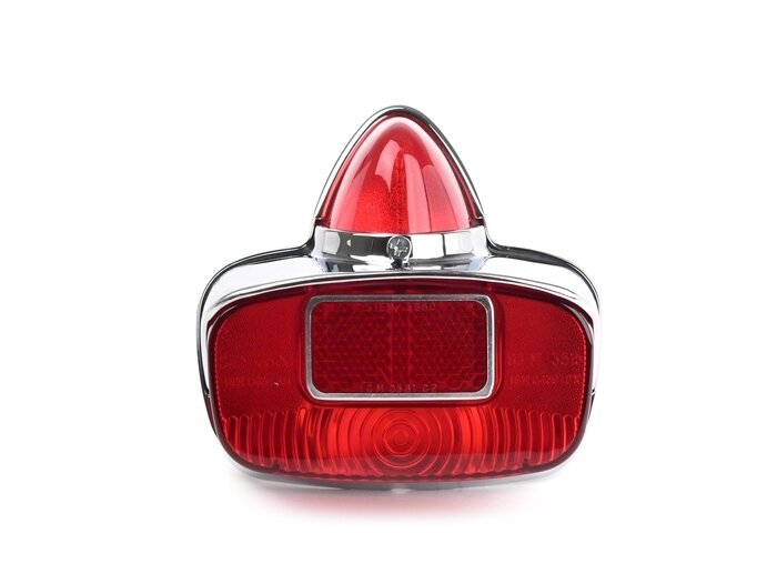 Tail light -SIEM- Vespa Largeframe VNB1-5, VBA1T (110486-), VBB1T, VBB2T, GL150 (VGLA1T, 25241-), GS160 (VSB1T), Wideframe GS150, (VS5T, 87590-) - chrome-plated