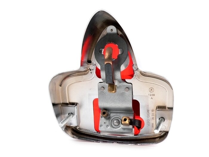 Tail light -SIEM- Vespa Largeframe VNB1-5, VBA1T (110486-), VBB1T, VBB2T, GL150 (VGLA1T, 25241-), GS160 (VSB1T), Wideframe GS150, (VS5T, 87590-) - chrome-plated
