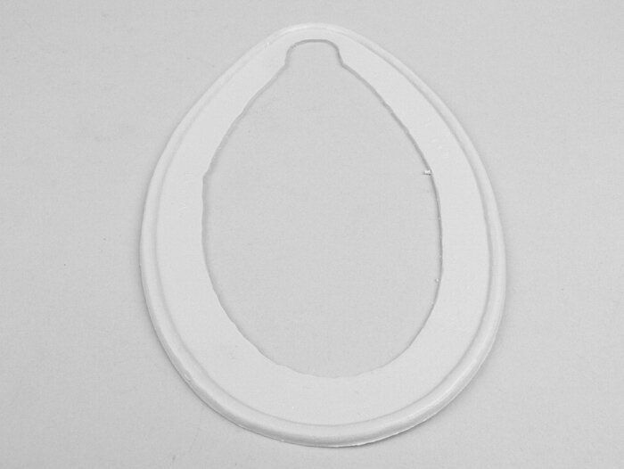 Joint de caoutchouc de boîtier de phare/garde boue -PREMIUM- Vespa Wideframe V15T, V30T, V33T- gris clair (RAL 7035)