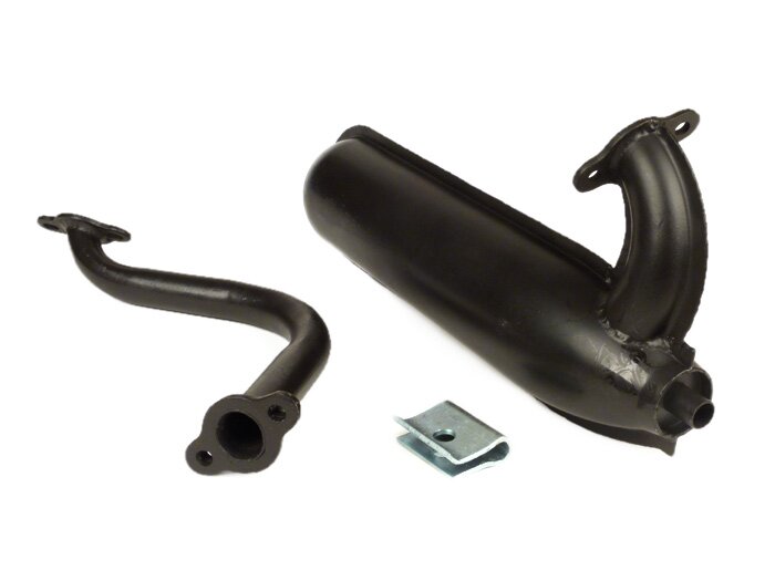 Auspuff -GPS Typ SS50/SS90 Banane- Vespa PV125, ET3 - Schwarz (ohne Logo)
