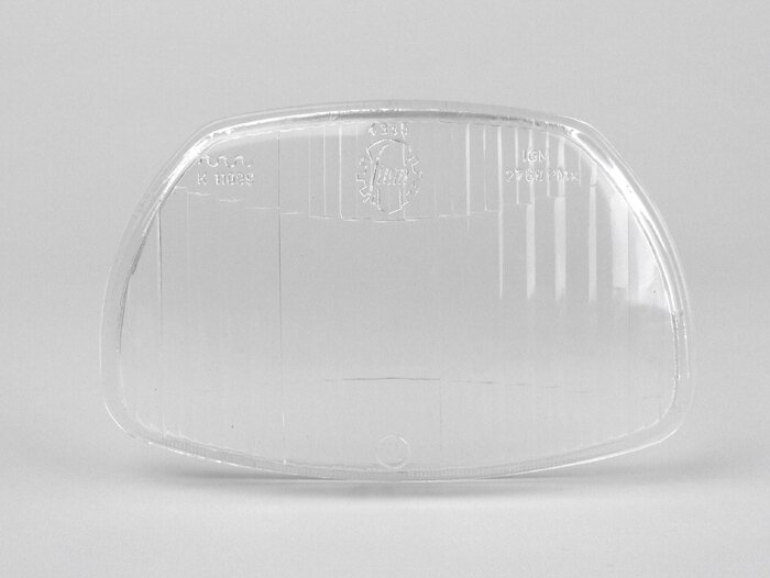 Headlight lens -SIEM trapezoid- Vespa Sprint150 (VLB1T), GL150 (VLA1T), GT125 (VNL2T), SS180 (VSC1T) - glass