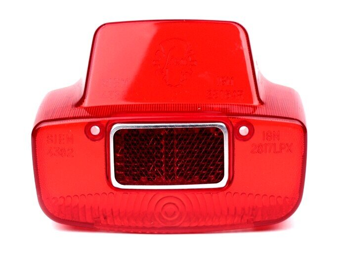 Vetro fanale posteriore -SIEM- Vespa Antique large - Vespa 125 VNB (VNB6T), GL (VLA1T), Sprint (VLB1T fino al n. 025478), SS180 (VSC1T fino al n. 0018000) - Rosso