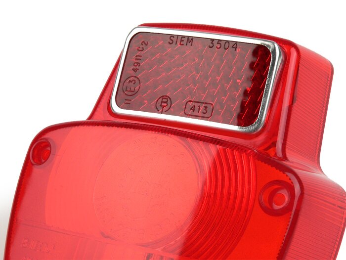 Kaca lampu belakang -SIEM- Vespa Antik kecil - Merah