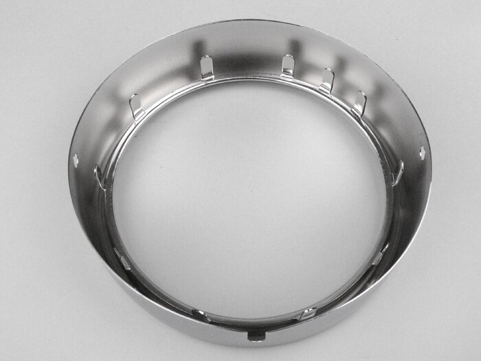 Headlight rim -SIEM Ø=130/150mm- Vespa Rally180 (VSD1T), Rally200 (VSE1T), Sprint Veloce - chrome