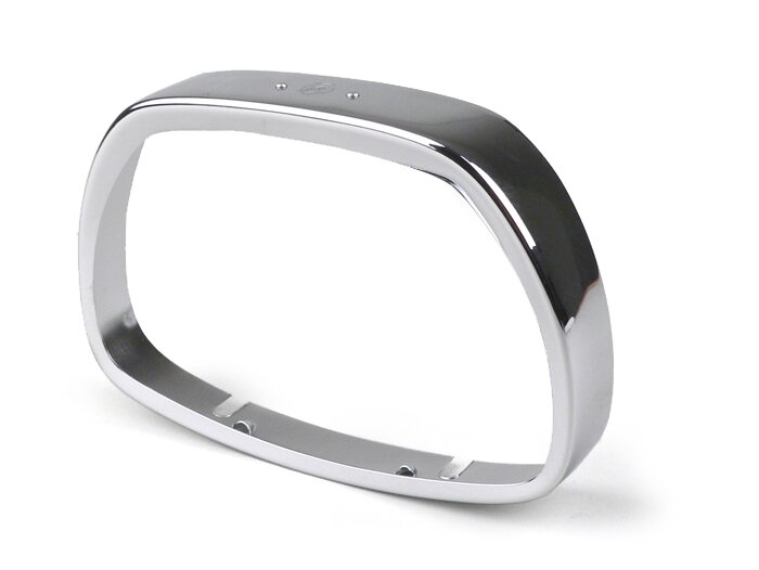Cincin trim lampu depan -SIEM trapesium- Vespa Sprint150 (VLB1T), GL150 (VLA1T), GT125 (VNL2T), GTR125 (VNL2T), SS180 (VSC1T) - Chrome