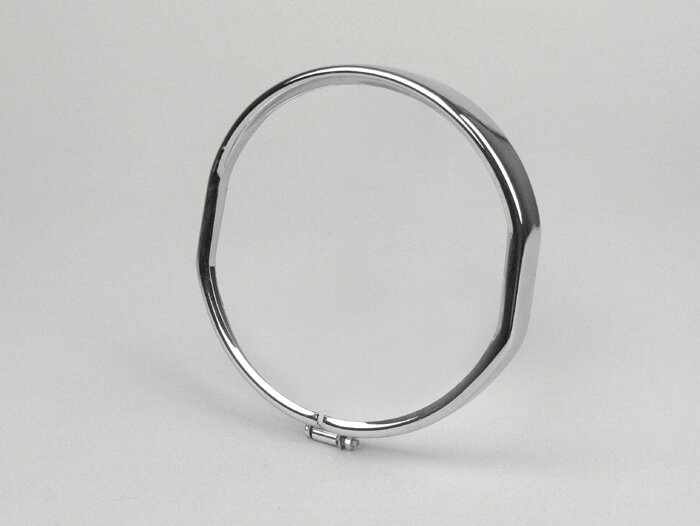 Cerclage de phare -SIEM Ø=115/120mm- Vespa Vespa SS50 (V5SS1T), 50SR (V5SS2T), SS90 (V9SS1T), 90 Racer (V9SS2T), PV125 (VMA1T, VMA2T), ET3 VMB1T), Super (VNC1T/VBC1T) - chromé