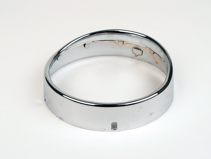 Headlight rim -SIEM Ø=115/120mm- Vespa VNB3T till VNB6T, VBA1T, VBB1T till VBB2T, GS150 / GS3 (VS4T till VS5T), GS160 / GS4 (VSB1T) - chrome