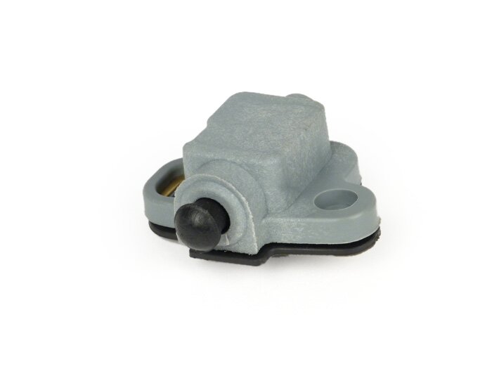 Interruttore luce freno AC -GRABOR- Vespa VNB2T-6T, VNC1T Super, VNL2T-3T, GT125 (VNL2T), GTR125 (VNL2T), TS125 (VNL3T), 150 VBB2T, VBC1T Super, Sprint150 (VLB1T), Rally180 (VSD1T), Rally200 (VSE1T) (contatto normalmente chiuso) - grigio