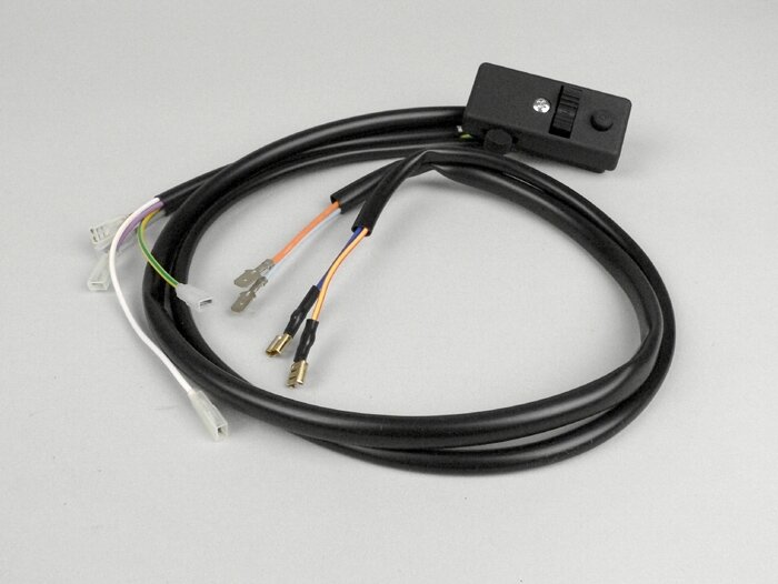 Interruptor de luces -GRABOR- Vespa PX80, PX125, PX150, PX200 (1978-1983) - 9 cables (modelos 12V con intermitentes, sin batería)