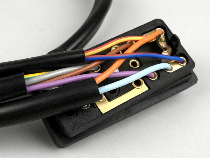 Interruptor de luces -GRABOR- Vespa PX80, PX125, PX150, PX200 (1978-1983) - 9 cables (modelos 12V con intermitentes, sin batería)