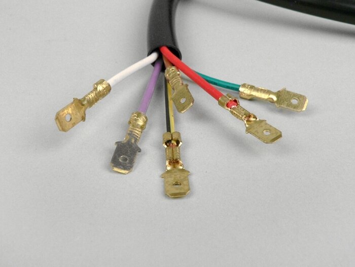 Knipperlichtschakelaar -GRABOR- Vespa PX80, PX125, PX150, PX200 (bouwjaar 1978-1983) - 6 kabels (12V AC, modellen zonder accu)