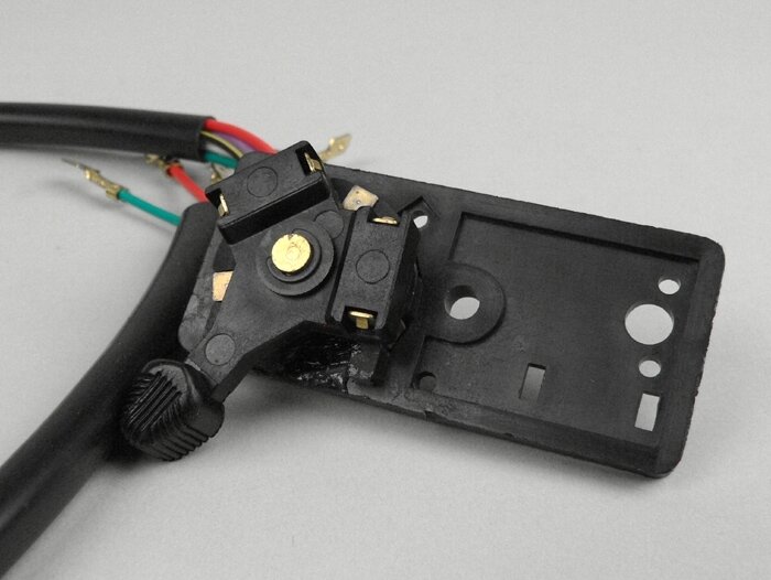 Knipperlichtschakelaar -GRABOR- Vespa PX80, PX125, PX150, PX200 (bouwjaar 1978-1983) - 6 kabels (12V AC, modellen zonder accu)