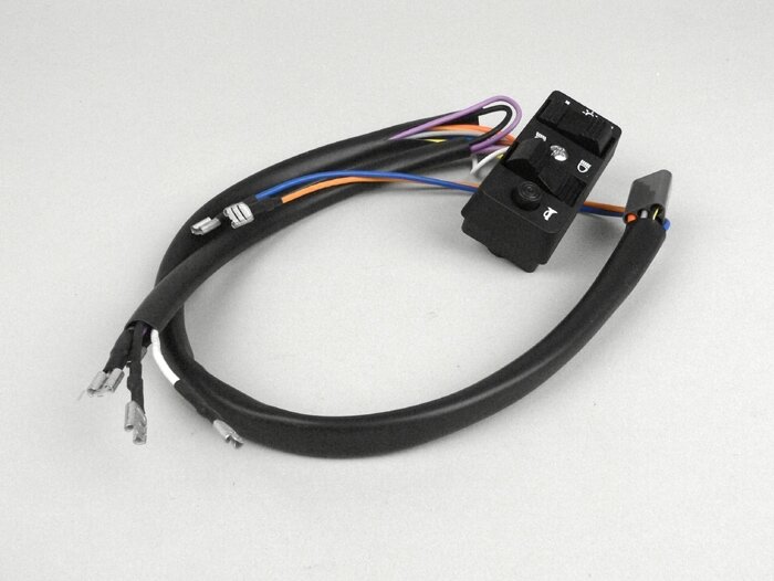 Interruptor de luces -GRABOR- Vespa PX Lusso/Arcobaleno (1984-1998) - 7 cables (CA, modelos sin batería, contacto normalmente cerrado)