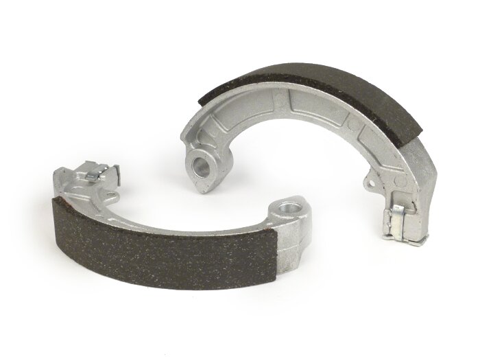 Brake shoes -PIAGGIO Ø=150x24mm- VESPA  PX (f/r), PK (f/r), T5 125cc (f/r), Vespa Rally180 (VSD1T) (r), Rally200 (VSE1T) (r), Sprint (r), TS125 (VNL3T) (r), GT125 (VNL2T) (r), GL150 (VLA1T) (r), SS180 (r), GS160 (r), GS150 / GS3 (VS5T)