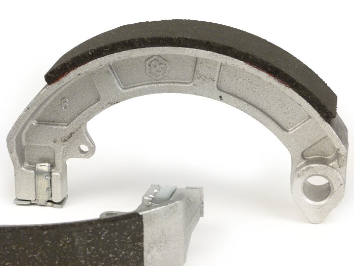Brake shoes -PIAGGIO Ø=150x24mm- VESPA  PX (f/r), PK (f/r), T5 125cc (f/r), Vespa Rally180 (VSD1T) (r), Rally200 (VSE1T) (r), Sprint (r), TS125 (VNL3T) (r), GT125 (VNL2T) (r), GL150 (VLA1T) (r), SS180 (r), GS160 (r), GS150 / GS3 (VS5T)