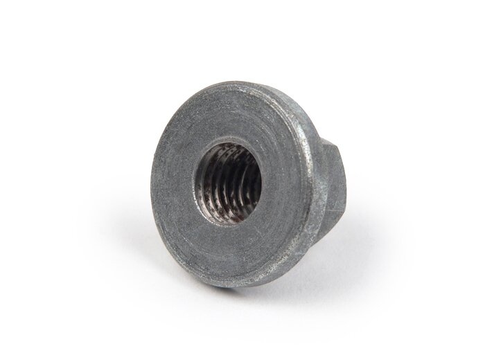 Flywheel nut M11 x 1.50 collar Ø=24mm h=3mm WS=14 -OEM QUALITY- Vespa Wideframe VM, VB, VL, VNA, VBA, GS150 / GS3, GL