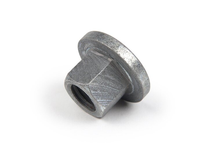 Flywheel nut M11 x 1.50 collar Ø=24mm h=3mm WS=14 -OEM QUALITY- Vespa Wideframe VM, VB, VL, VNA, VBA, GS150 / GS3, GL
