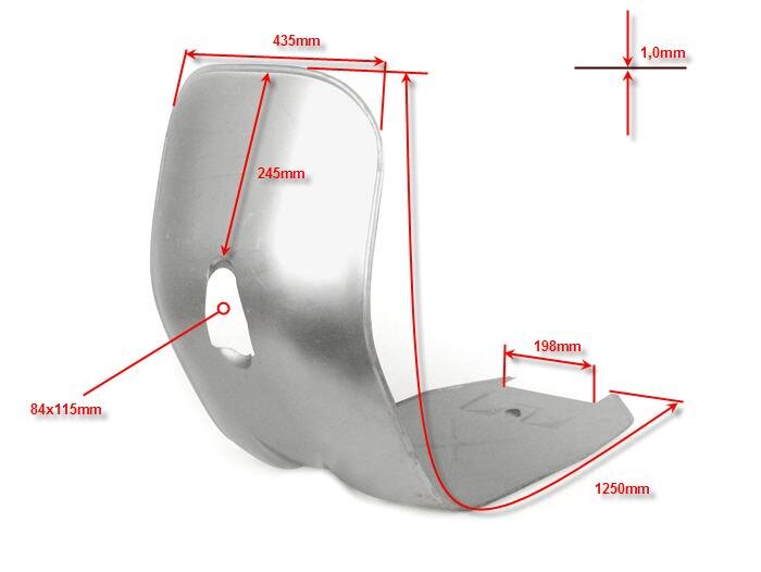 Floor board + legshield -OEM QUALITY- Vespa V50 (since V5A1T200000), V50 L (since V5A1T40000), V50 S (since V5SA1T31000), V90 (since V9A1T28001), PV125, ET3