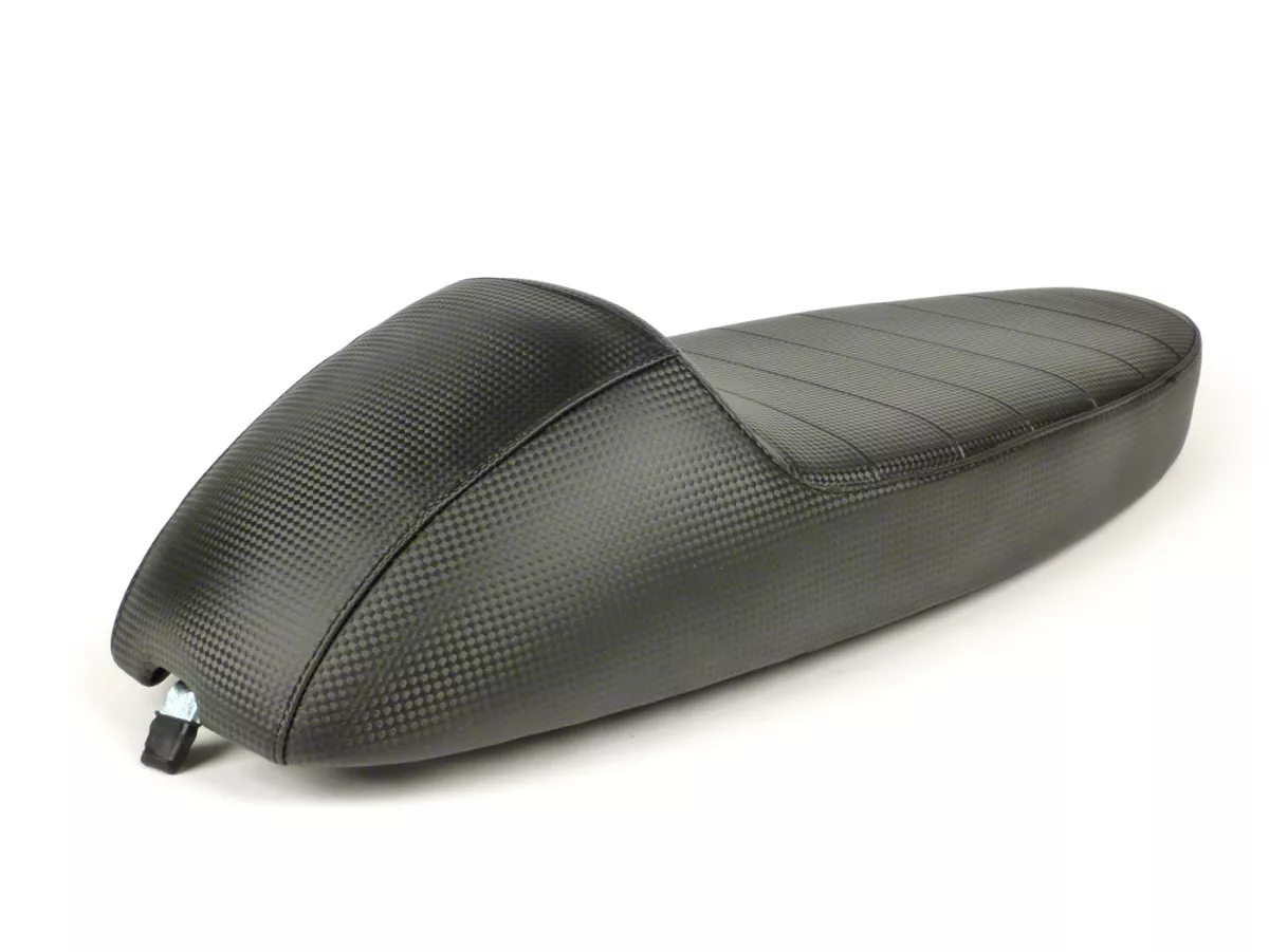 Zitbank -NISA Corsa Evolution- Vespa V50, PV125, ET3 - zwart/koolstof