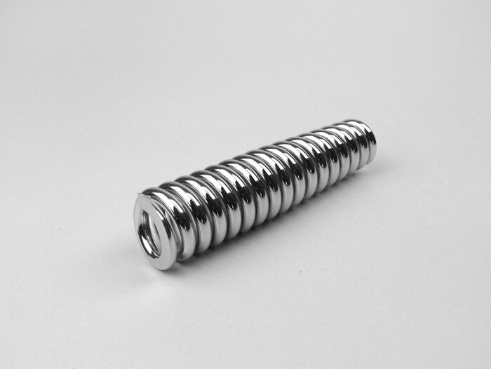 Shock absorber spring front -OEM QUALITY l=165mm- Vespa Rally180 (VSD1T), Rally200 (VSE1T), Sprint150 (VLB1T), TS125 (VNL3T), GT125 (VNL2T), GTR125 (VNL2T), Super - Chrome