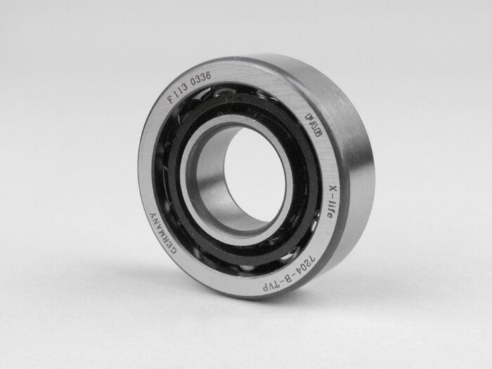 Cuscinetto a sfere -7204-B-TVP- (20x47x14mm) - (utilizzato per albero motore Minarelli 50 cc (tipo MA, MY, CW, CA, CY), Vespa V50, V90, PV125, ET3, PK S, PK XL)