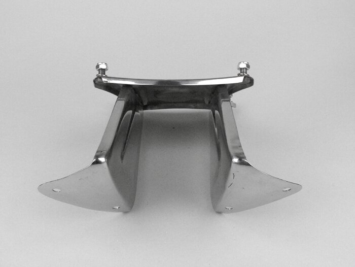 Spare wheel carrier front -SPAQ- Lambretta LI (series 3), LIS, SX, TV (series 3), DL, GP - stainless steel