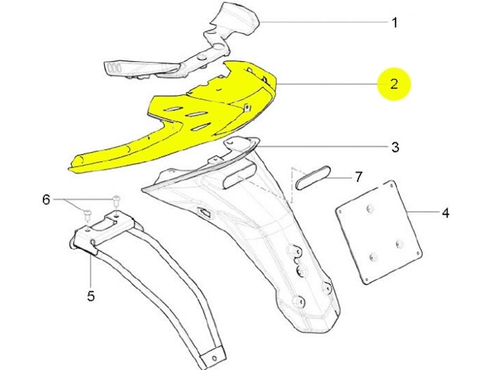 Elemento di siepe -PIAGGIO- Nuovo TPH (dal 2010) (LBMC501, LBMM701, ZAPM501)