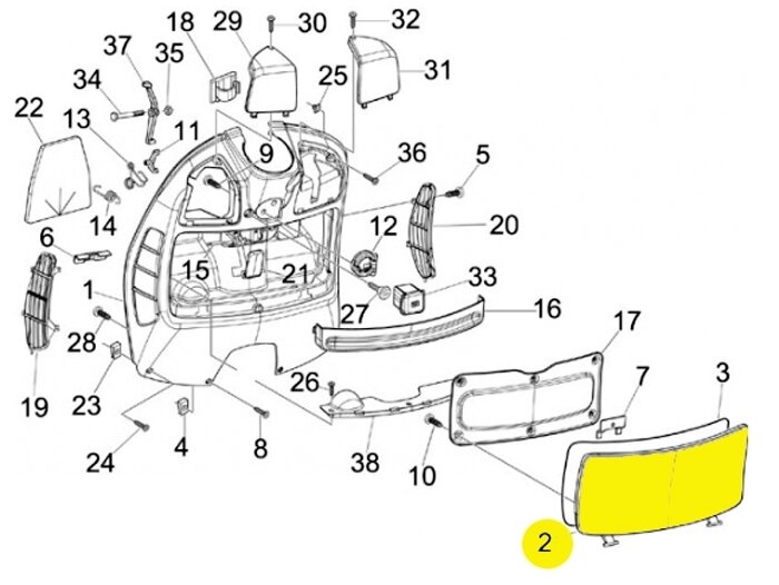 Bagageutrymmesklaff -PIAGGIO- Vespa GT L 125 (ZAPM31100, ZAPM31101), Vespa GT L 200 (ZAPM31200), Vespa GTS 125 (ZAPM31300, ZAPMA3100, ZAPMA3200, ZAPMA3700, ZAPMD3200, ZAPMD3201), Vespa GTS 150 (ZAPMA3200, ZAPMA3100), Vespa GTS 250 (ZAPM45100, ZAPM45101), 
