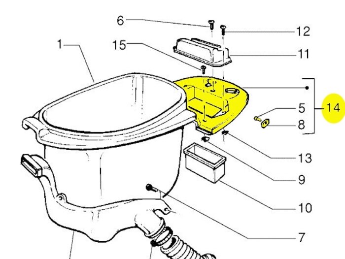 Skydd bakom hjälmfacket -PIAGGIO- Vespa ET4 (ZAPM04, ZAPM19, ZAPC26), Vespa LX (ZAPC38, ZAPM44,ZAPM68), Vespa LXV (ZAPC38, ZAPM44,ZAPM68), Vespa S (ZAPC38, ZAPM44,ZAPM68)