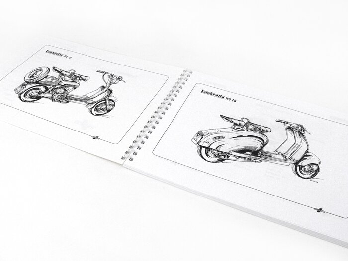 Libro catalogo ricambi -LAMBRETTA- 125-150 D, LD (costruzione 1956-57)