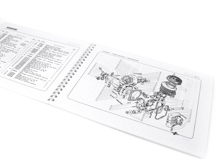 Libro catalogo ricambi -LAMBRETTA- 125-150 D, LD (costruzione 1956-57)