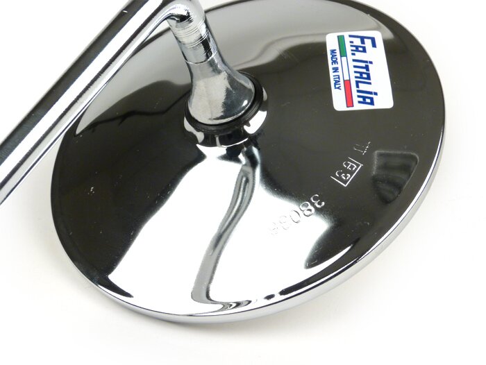 Mirror -FA ITALIA Clip on- Chrome universal - round Ø=120mm - rhs