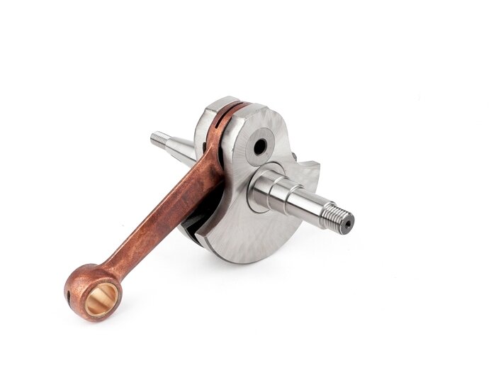 Crankshaft -TAMENI Standard- Vespa Wideframe 125cc (1951-1953), bell-shaped, conrod=110mm, stroke=50mm (Vespa V30-V33, U, Hoffmann HA)