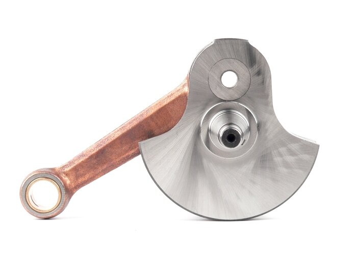Crankshaft -TAMENI Standard- Vespa Wideframe 125cc (1951-1953), bell-shaped, conrod=110mm, stroke=50mm (Vespa V30-V33, U, Hoffmann HA)