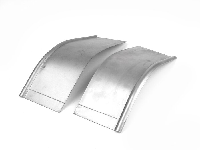 Lower front running board repair plate (left or right) -PREMIUM- Vespa 1949-1962 Wideframe V1-15, V30-33, VM, VN, VU, ACMA, VB1T, VL1-3T, Largeframe VNA, VNB, VBA, VBB, VGLA, VGLB - 1 piece