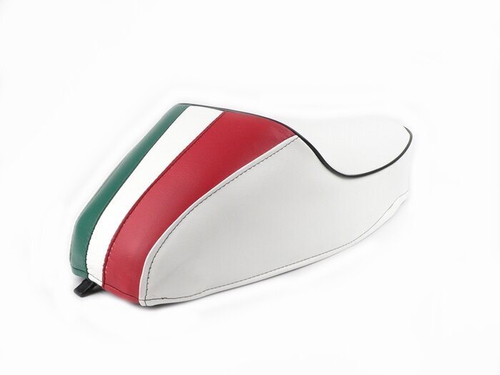 Banco de asiento -VESPA Mono TriColore- V50, PV125, ET3 - Blanco