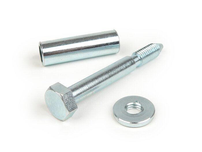 Kit vis cache roue de secours -MAURO PASCOLI, M8x66mm- Vespa Rally180 (VSD1T), Rally200 (VSE1T), TS, 180 SS, GS160 (0054684-)
