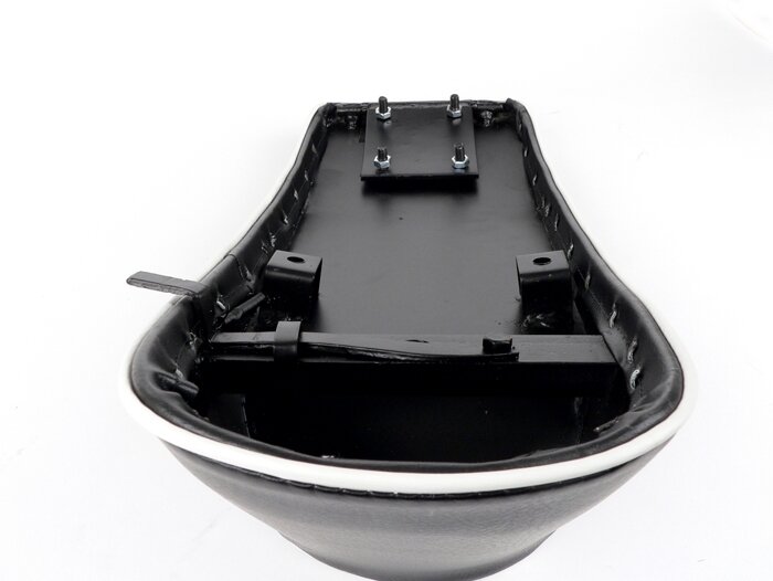 Sedile -LAMBRETTA Corsa- Lambretta LI, LI S, SX, TV, DL, GP - Nero/Bianco