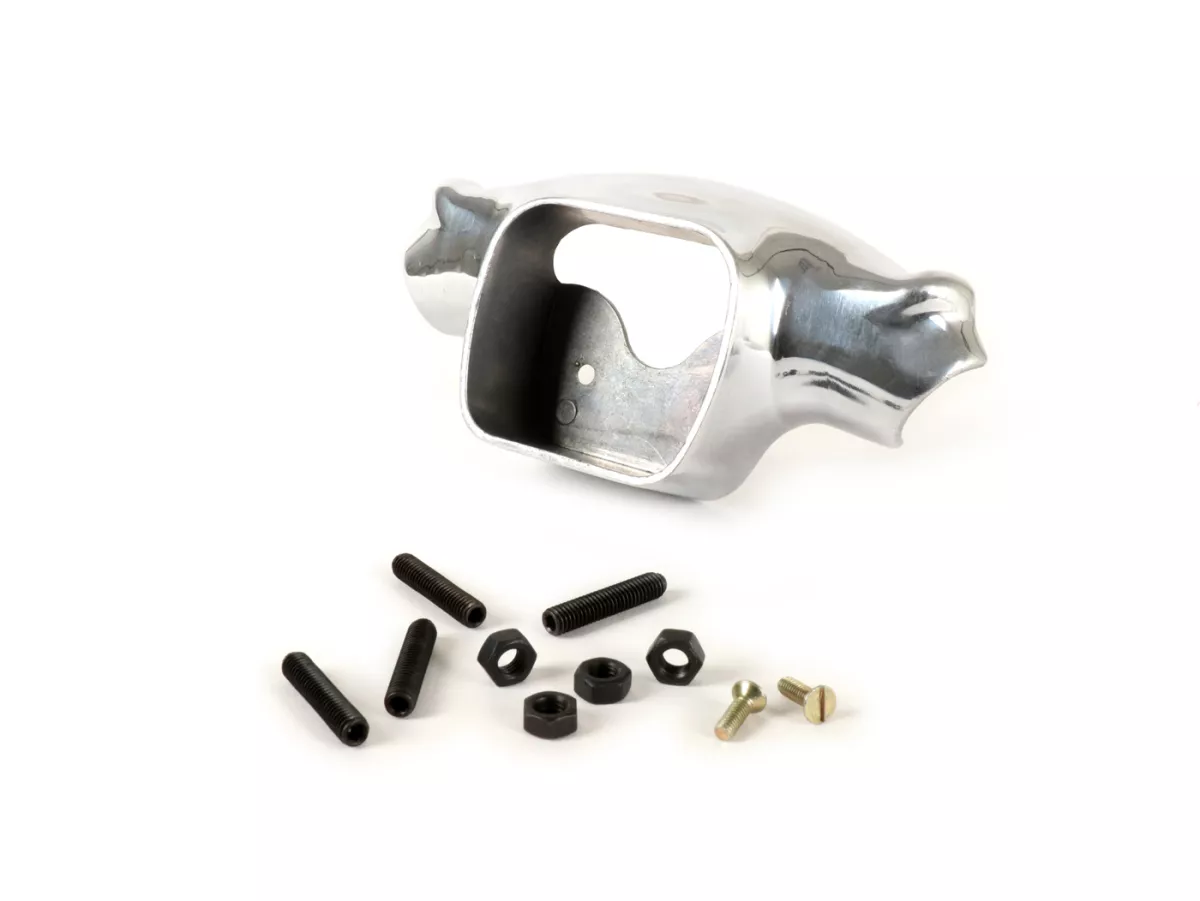 Snelheidsmetersteun -OEM KWALITEIT- Vespa Wideframe V30, VM, VN - Gepolijst aluminium