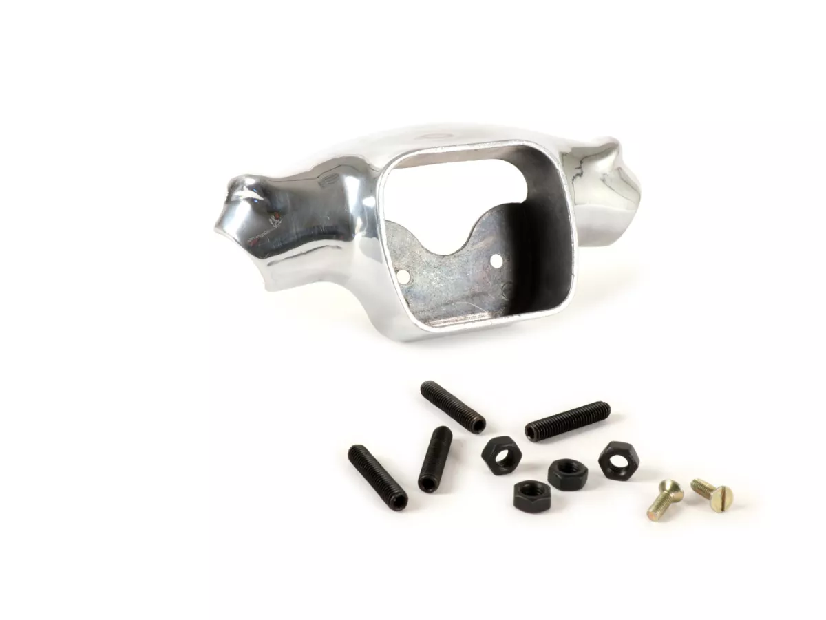 Snelheidsmetersteun -OEM KWALITEIT- Vespa Wideframe V30, VM, VN - Gepolijst aluminium