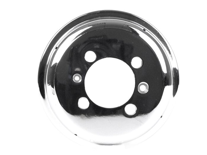 Tambor de freno trasero 8 pulgadas - CALIDAD OEM - Vespa Wideframe VM, VN, VNA1T a VNA2T, VNB1T a VNB6T, VL, VB, VBA1T, VBB1T a VBB2T - Cromo