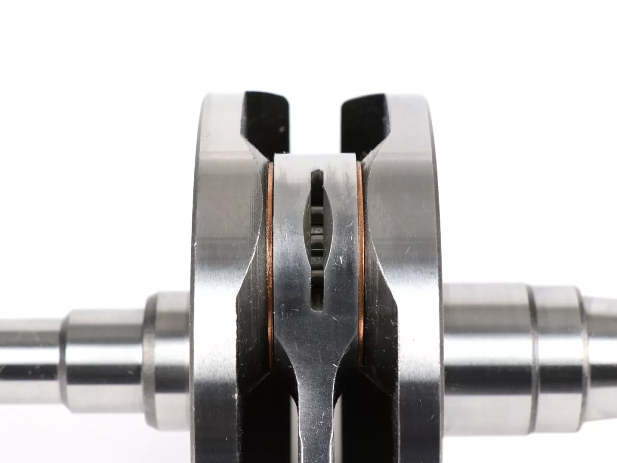 Crankshaft -BGM Pro RACING (for diaphragm intake) full cheek 54mm stroke, 105mm connecting rod- Vespa PK125 XL2, PK125 ETS (Ø 24mm cone)