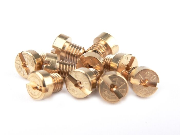 Set nosel utama -DELLORTO (tipe: 1486) 5mm- (100-122) - (100-102-105-108-108-110-112-115 -118-120)