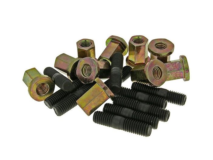 Set mur baut stud Naraku M8 x M8 - 10 buah