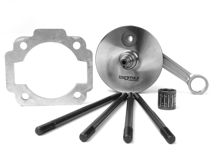 Crankshaft set -BGM Pro Racing full circle web, 54mm stroke, 105mm conrod- Vespa PK125 XL2, PK125 ETS (Ø=24mm cone)