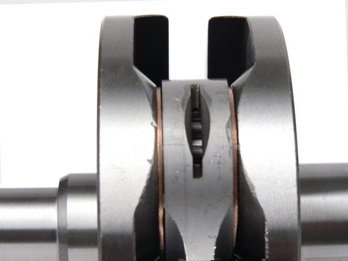 Crankshaft set -BGM Pro Racing full circle web, 54mm stroke, 105mm conrod- Vespa PK125 XL2, PK125 ETS (Ø=24mm cone)
