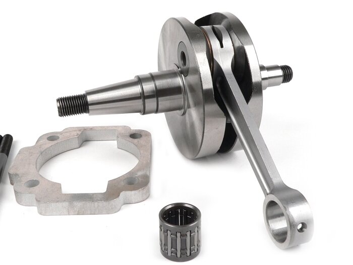 Crankshaft set -BGM Pro Racing full circle web, 51mm stroke, 105mm conrod- Vespa PK125 XL2, PK125 ETS (Ø=24mm cone)